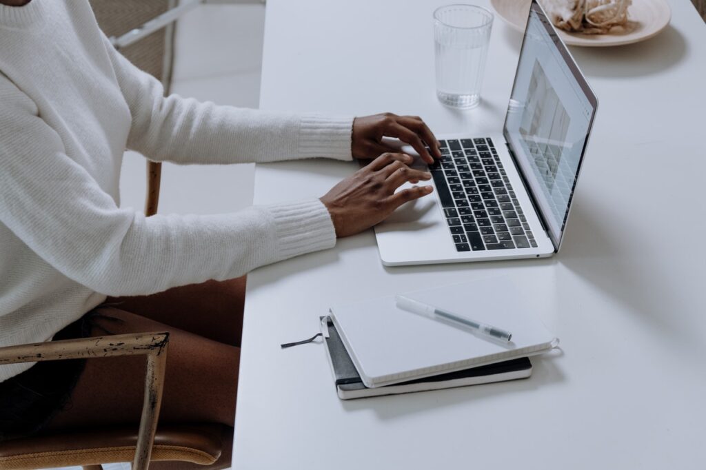 man using laptop